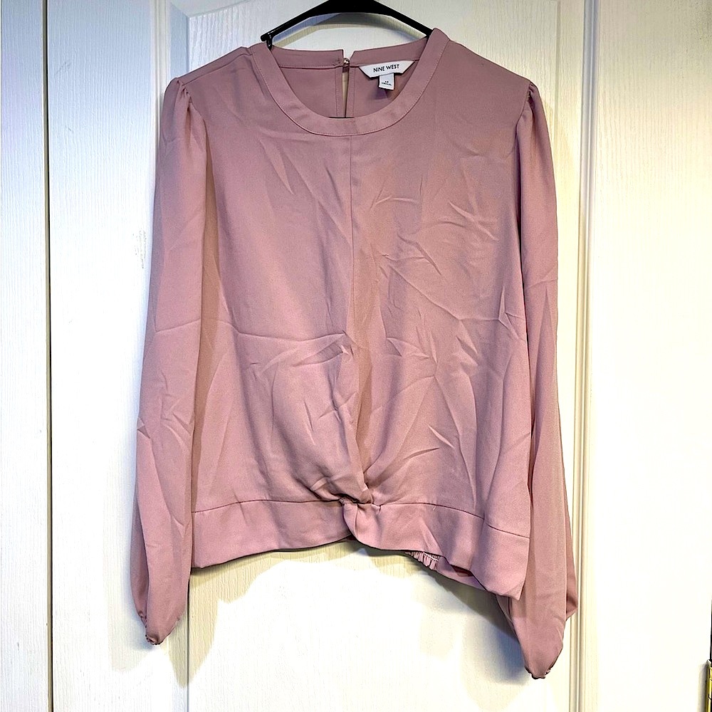 Pink Twist Front Blouse